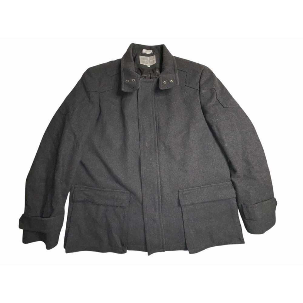 Cardinal‎ of Canada Men's Wool Coat Black Gray Zip Front Size L